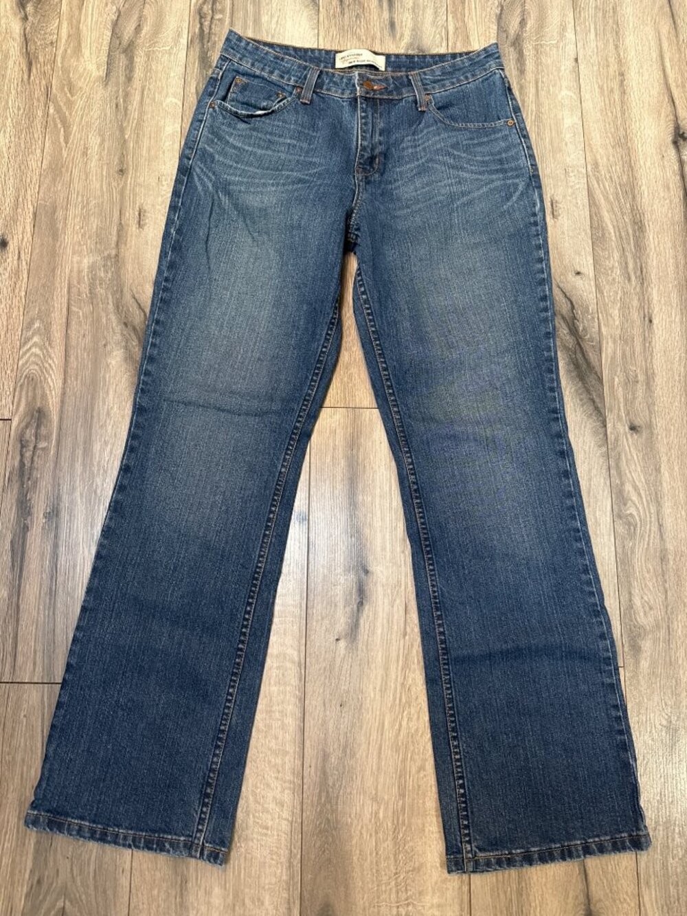 Levis Strauss Misses Size 10 515 Mid Rise Bootcut Jeans Medium Dark Denim